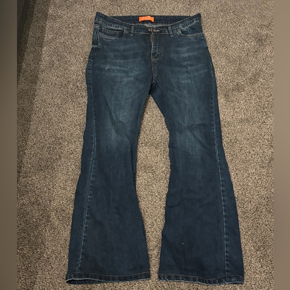 Dark Blue Flare Women's Jeans